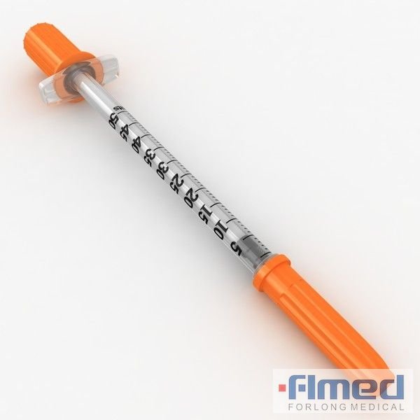 يمكن التخلص منها الأنسولين حقنة إبرة ثابتة 29g 31g من الشركة المصنعة في الصين Forlong Medical