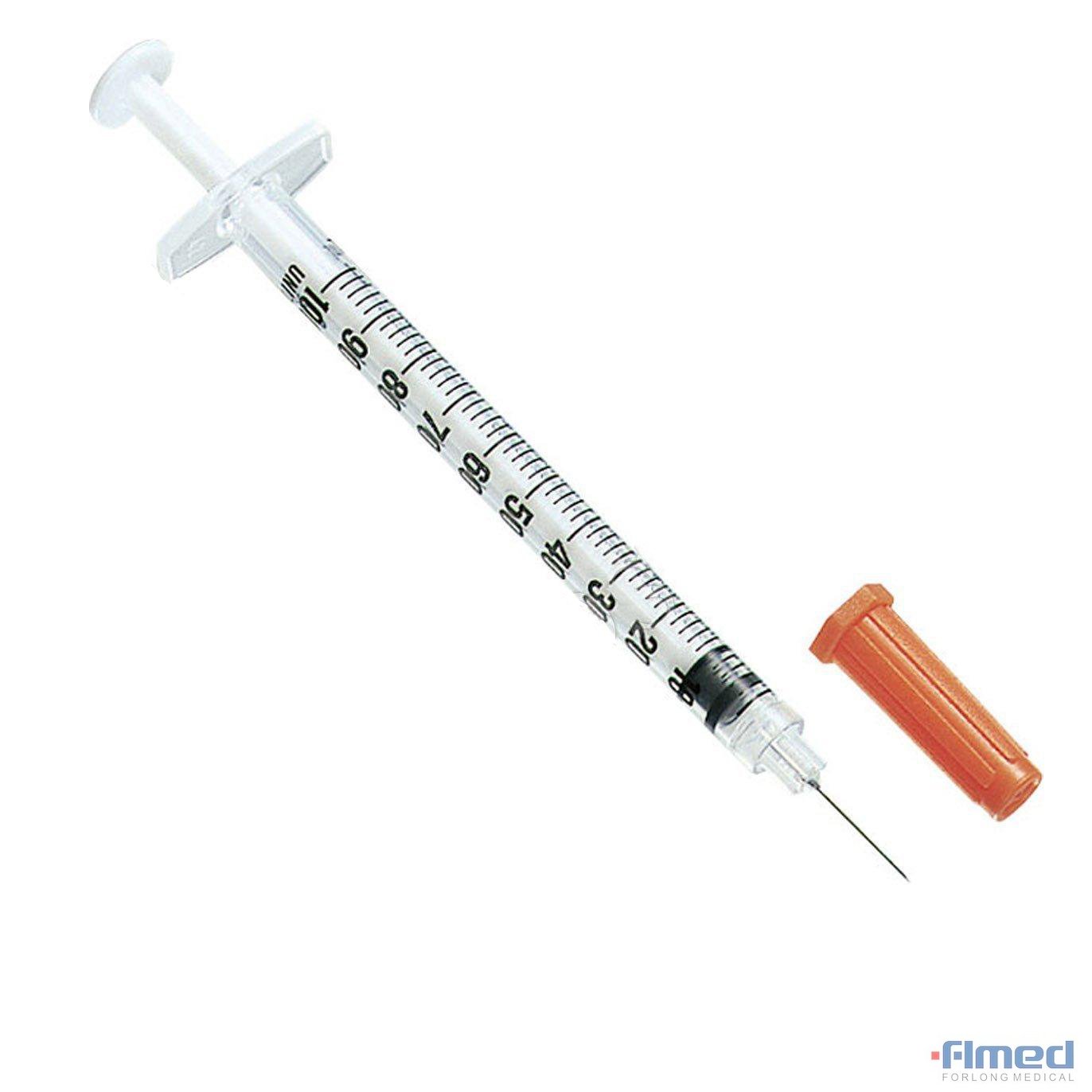 يمكن التخلص منها الأنسولين حقنة إبرة ثابتة 29g 31g من الشركة المصنعة في الصين Forlong Medical